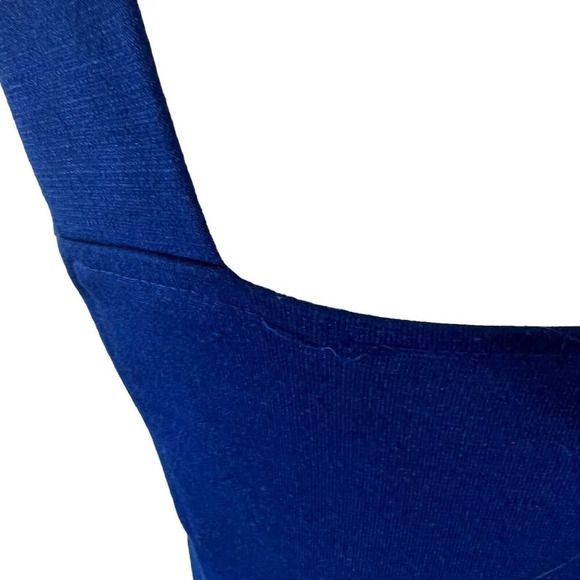Love Republic Royal Blue Cropped Top Size Small Cutout Sides Stretch Ruched - Picture 8 of 8
